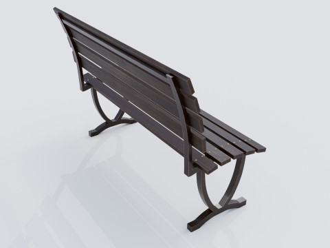 Bench brown B 3D Модель