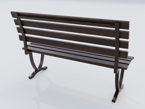 Bench brown B 3D Модель