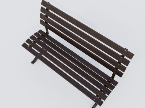 Bench brown B 3D Модель