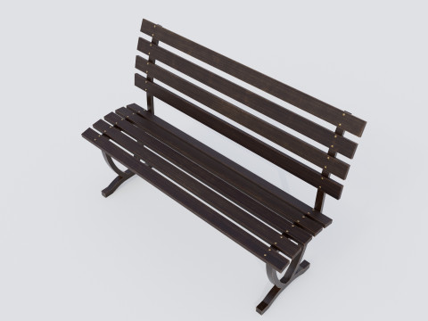 Bench brown B 3D Модель