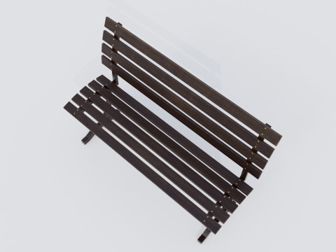 Bench brown B 3D Модель