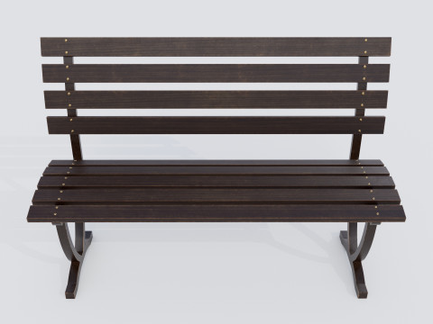 Bench brown B 3D Модель