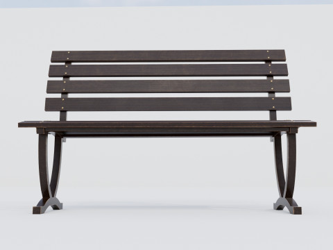 Bench brown B 3D Модель