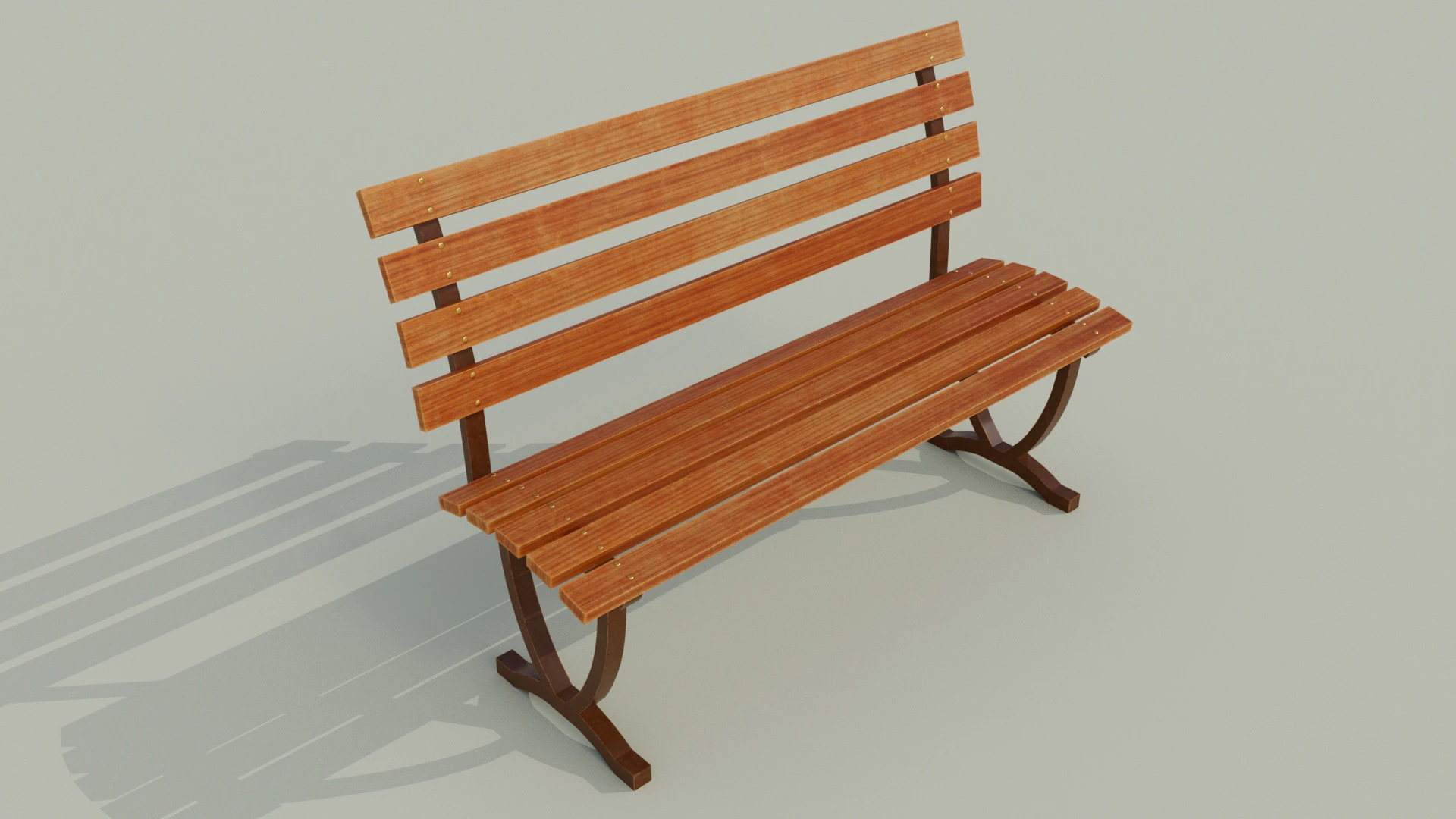 Bangku berwarna coklat C Model 3D .c4d .max .obj .3ds .fbx .stl .blend 