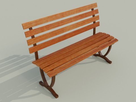 Bench brown C 3D Model