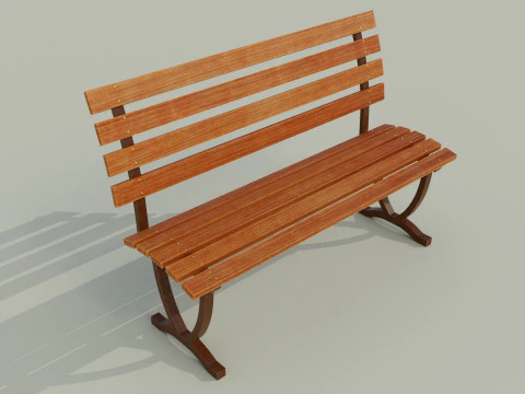 Banco castanho C Modelo 3D