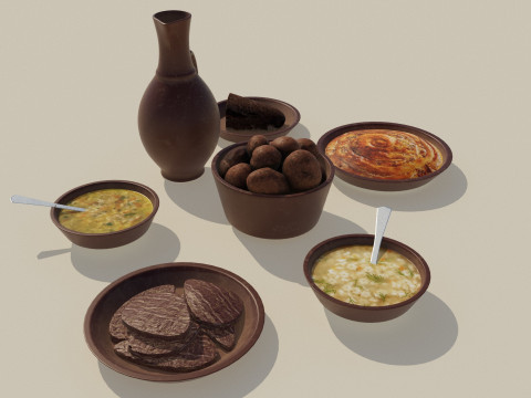 Ceramic tavern food dishes Modelo 3D