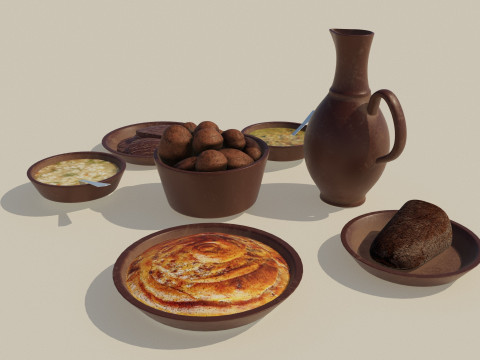 Ceramic tavern food dishes Modelo 3D