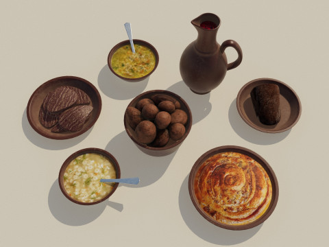 Ceramic tavern food dishes Modelo 3D