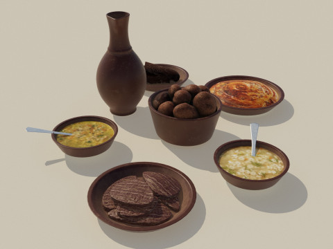 Ceramic tavern food dishes Modelo 3D