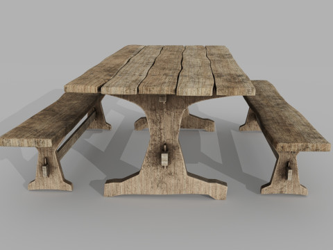 Medieval table 3Dモデル