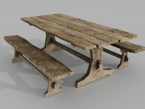 Medieval table 3D Model