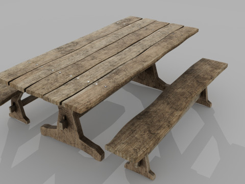 Medieval table 3Dモデル