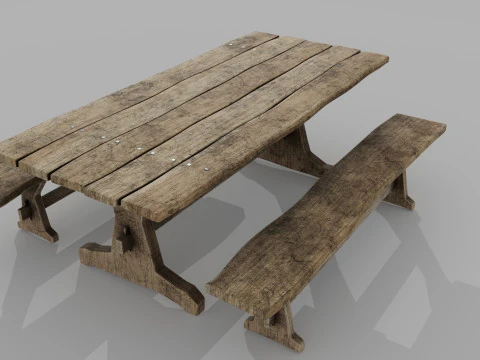 Medieval table 3D Model