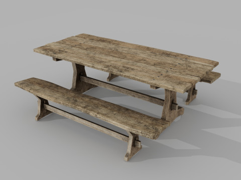 Medieval table 3Dモデル
