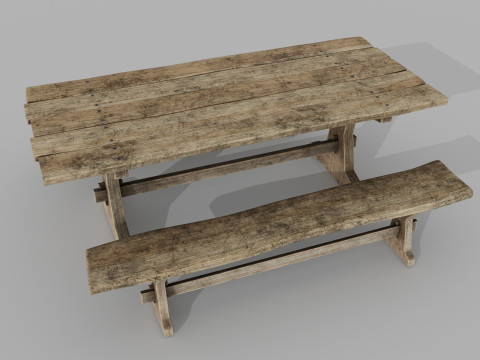 Medieval table 3Dモデル