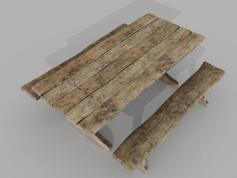 Medieval table 3Dモデル