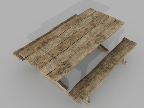 Medieval table 3D Model
