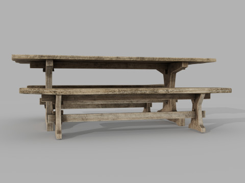 Medieval table 3Dモデル