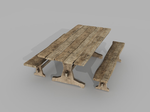 Medieval table 3Dモデル