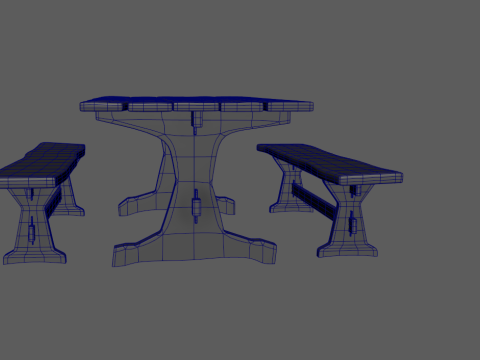 Medieval table 3Dモデル