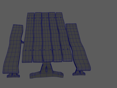 Medieval table 3Dモデル
