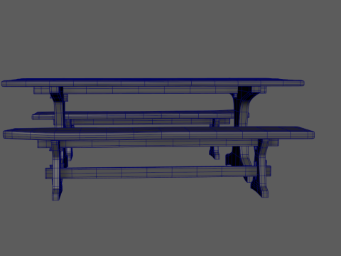 Medieval table 3Dモデル