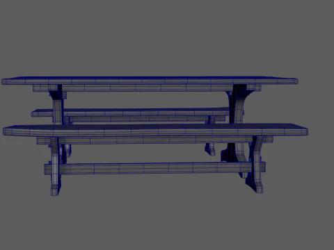 Medieval table 3D Model