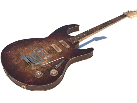 Electric old guitar 3D 模型