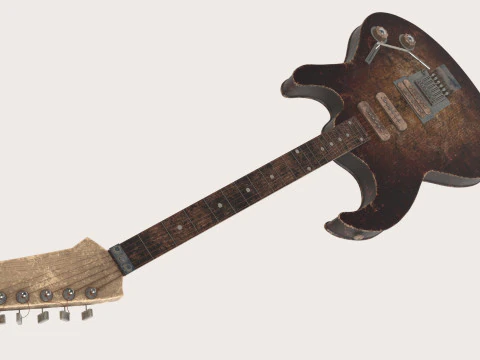 Electric old guitar 3D Model