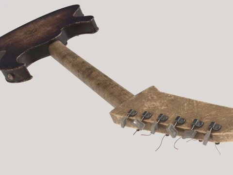 Electric old guitar 3D Model