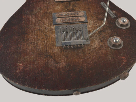 Electric old guitar 3D Model