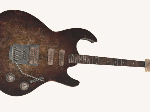 Electric old guitar 3D Model