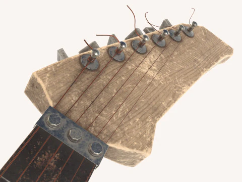 Electric old guitar 3D Model