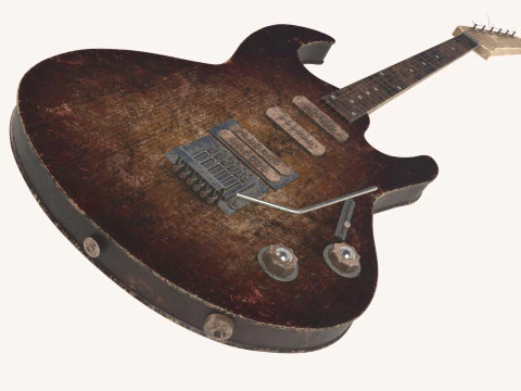 Electric old guitar 3D Model