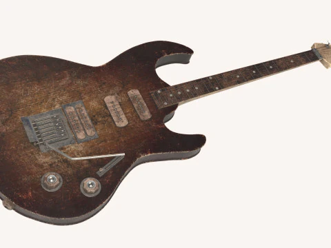 Electric old guitar 3D Model