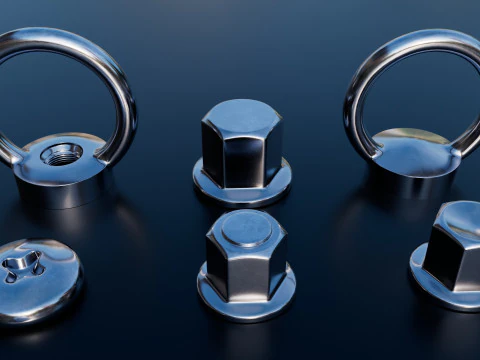 Screws chromium 3D Model
