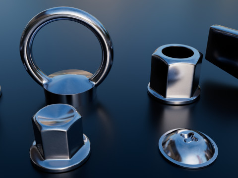 Screws chromium 3D 모델