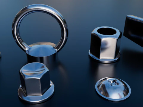 Screws chromium 3D Model