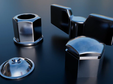 Screws chromium 3D Model