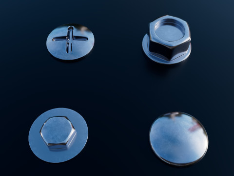 Screws chromium 3D 모델
