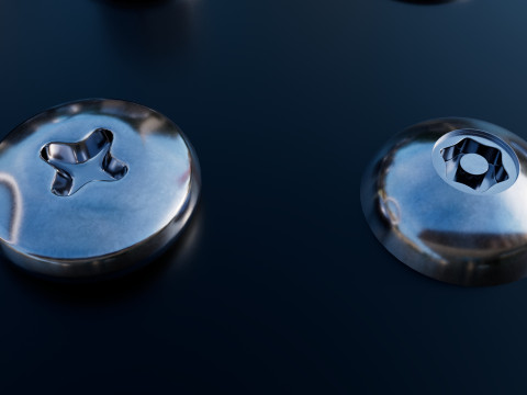 Screws chromium 3D 모델