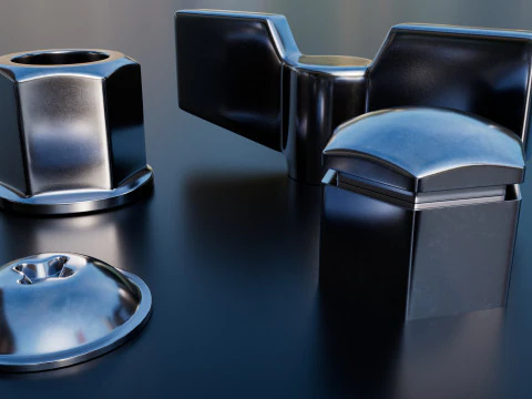 Screws chromium 3D Model