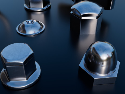 Screws chromium 3D 모델