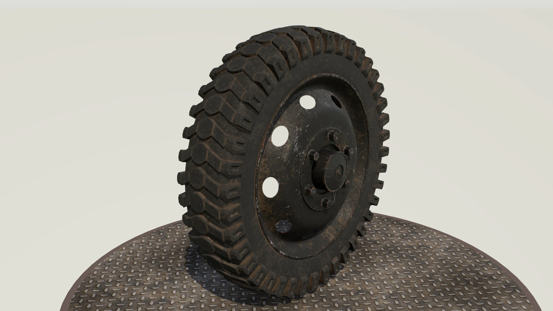 Tekerlek siyah eski 3D Model .c4d .max .obj .3ds .fbx .stl .blend 