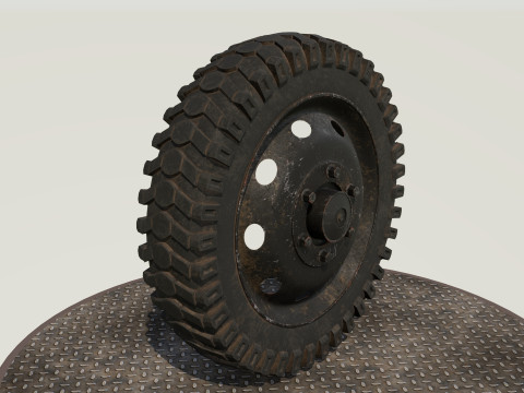 Wheel black old 3D 모델