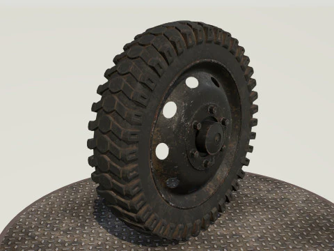 Wheel black old 3D Model