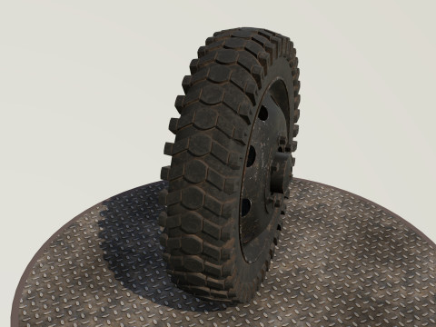 Wheel black old 3D 모델