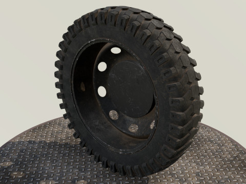 Wheel black old 3D 모델