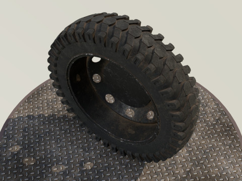 Wheel black old 3D 모델